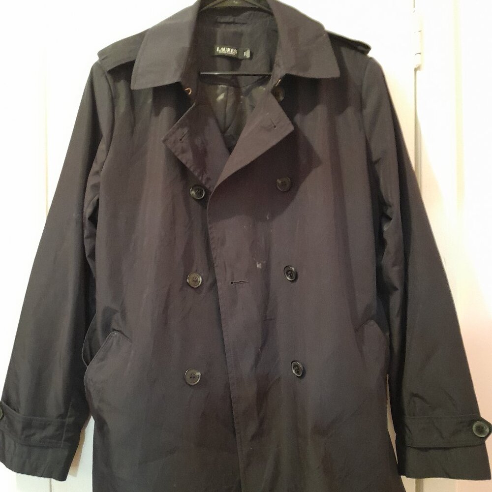 TOMMY HILFIGER Men's Rain Navy Trench Coat